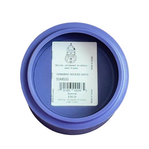 New Swarovski Rocking Santa Claus Christmas Holiday Ornament - Picture 5 of 6